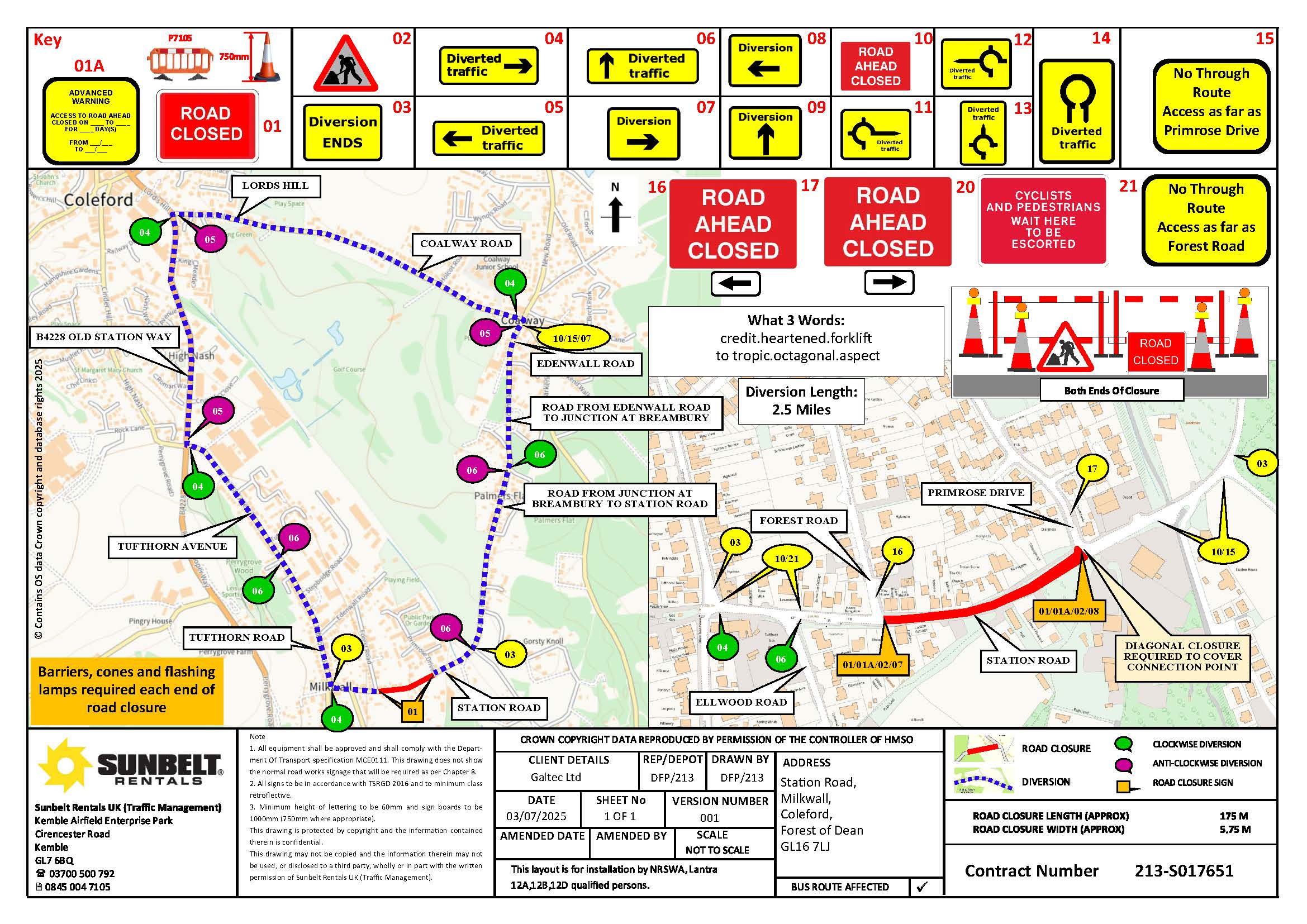 Station Road, Milkwall 09/03/2026 - 20/03/2026 to allow for defect remedial works